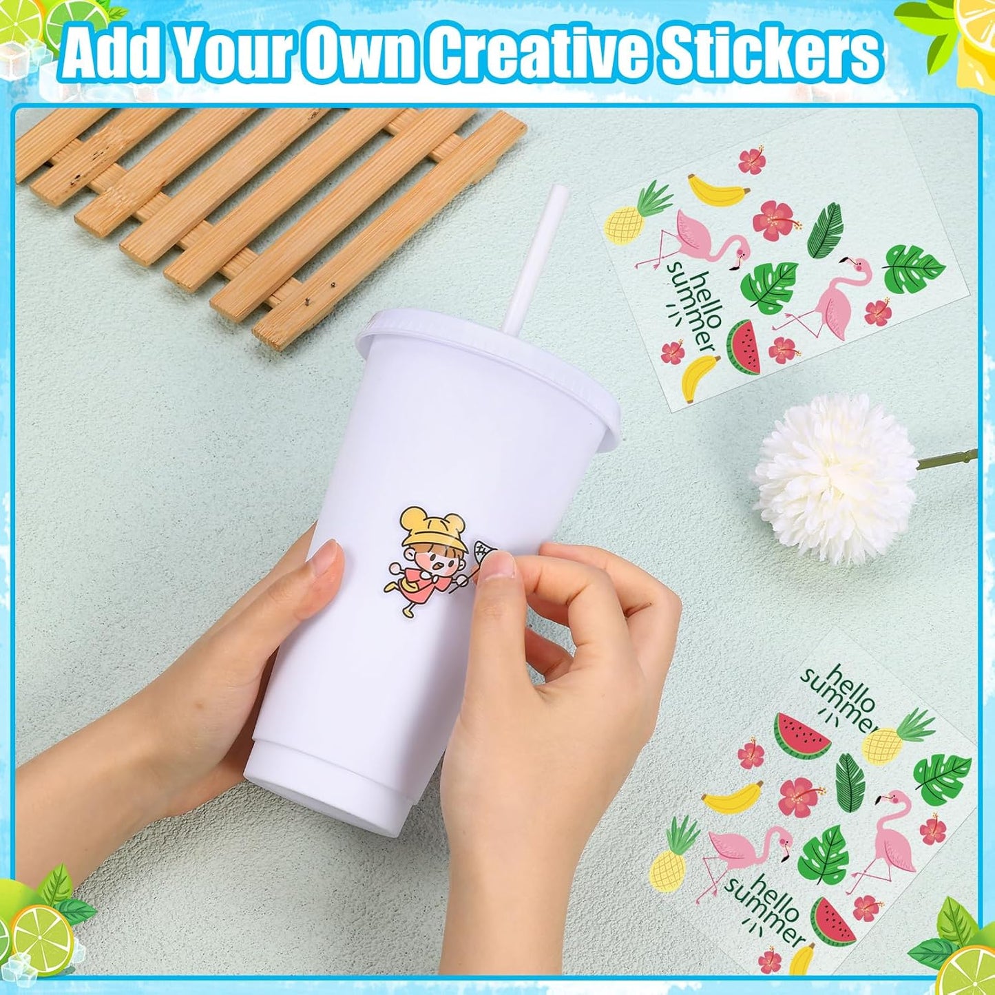 24 Pack Plastic Tumblers with Lids and Straw, Reusable Cups with Lids and Straws Colorful Cups for Cold Drink Iced Coffee, Plastic Tumbler Bulk for Party Birthday Gifts (24 oz, Stylish Colors)