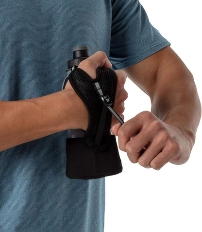 Nathan Running Handheld Water Bottle Adjustable No-Grip Quick Squeeze Lite Hand Strap. Reflective Hydration