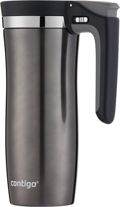 Contigo Handled AUTOSEAL Stainless Steel Travel Mug with Easy-Clean Lid 16 oz.