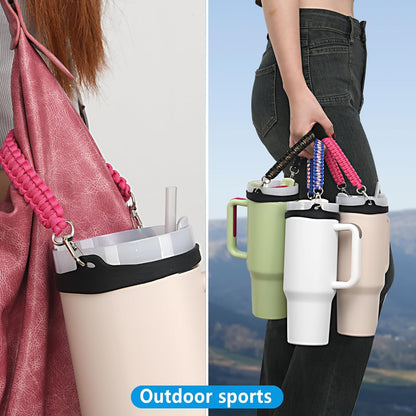 Wongeto Paracord Handle Strap for Stanley Cup - Heavy Duty Compatible with Stanley 40oz 30oz Tumbler, Stanley Cup Accessories
