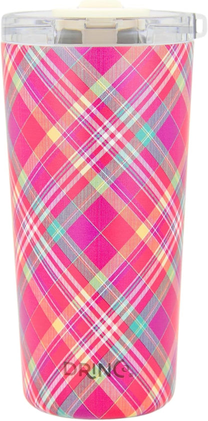 Drinco - 20 oz Stainless Steel Tumbler | Double Walled Vacuum Insulated Mug With Lid, 2 Straws, For Hot & Cold Drinks (20oz Dragonfly)
