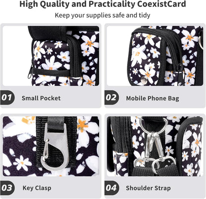 Water Bottle Holder with Strap for Stanley Cup 40/30oz, Insulated Neoprene Stanley Cup Holder with Strap for Tumbler with Handle Stanley Carrier Bag Cross-body Bag for Walking