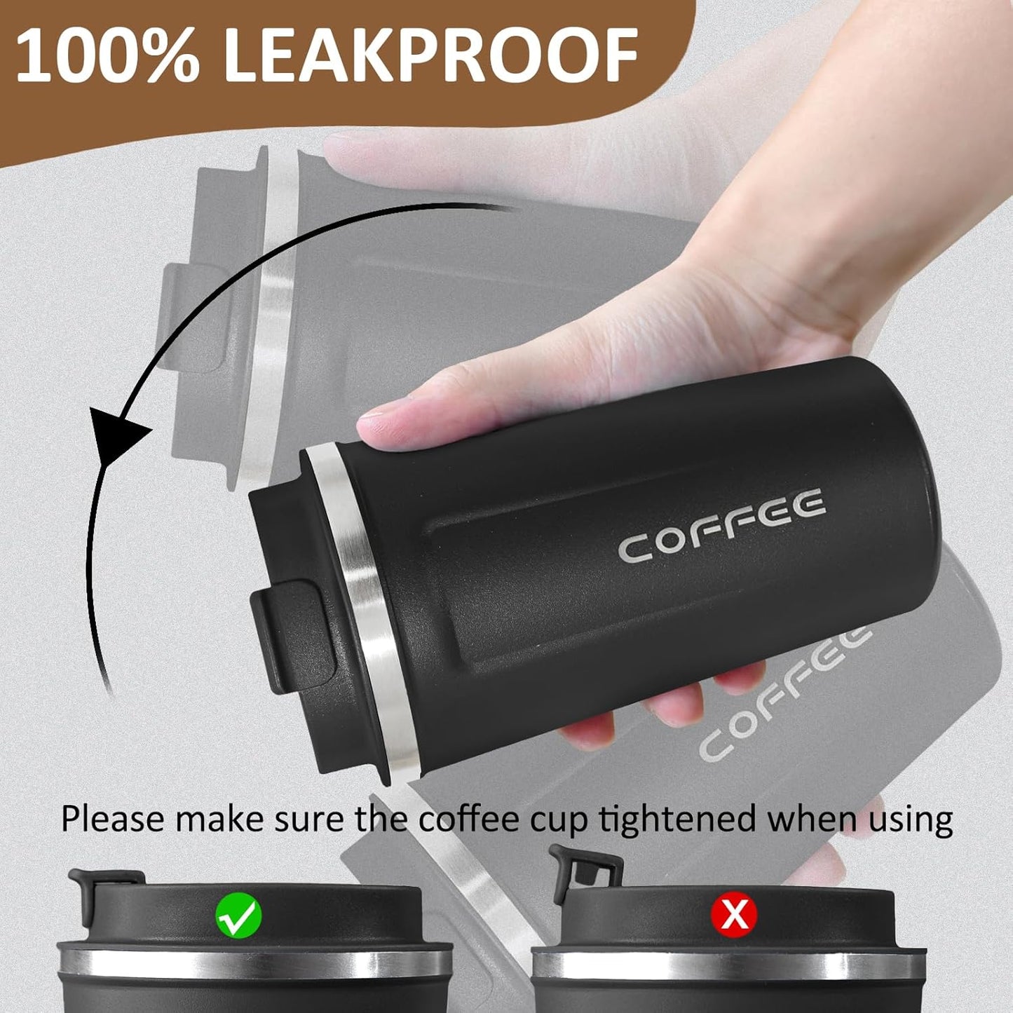 4 Pack Travel Coffee Mug 17oz Insulated Coffee Cup with Lid, Reusable Thermal Coffee Cup Stainless Steel Coffee Tumbler to Keep Hot & Cold Drinks for Car, Daily, Travel and Gifts, Multicolor