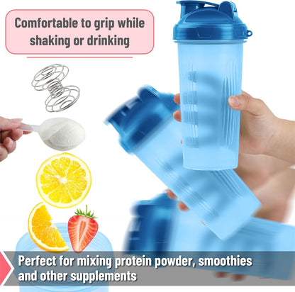 Mr. Pen- Protein Shaker Bottles, 2 Pack, 28 oz, Shaker Bottles with Leak-Proof Flip-Top Lid, Wire Whisk Ball for Smooth Mixing, Ideal for Protein Shakes, Smoothies, and Supplements