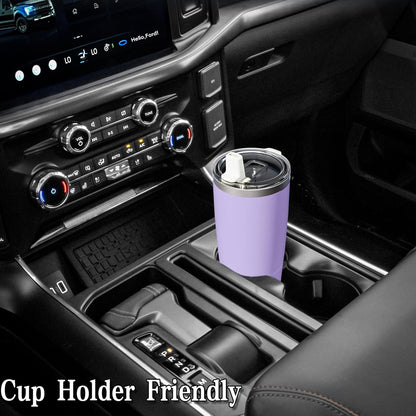 20oz Hygienic Insulated Tumbler — 100% Leakproof Lid with Removable Spout & Straw, Reinforced Vacuum-Protection Base, Cup Holder Friendly, for Iced Coffee, Smoothie/Water on the Go - Pink Sand