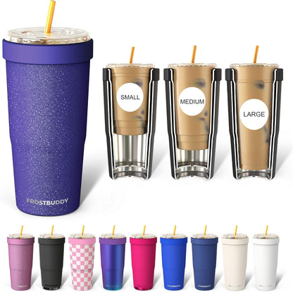 Frost Buddy Togo Buddy | 30 oz Stainless Steel Vacuum Insulated Tumbler | To Go Coffee Cup – Iced Coffee Cups, Iced Coffee Sleeve, Travel Mug, Thermal Cup for Hot & Cold Drinks, Dunkin Cup (Pencil) - Colors A