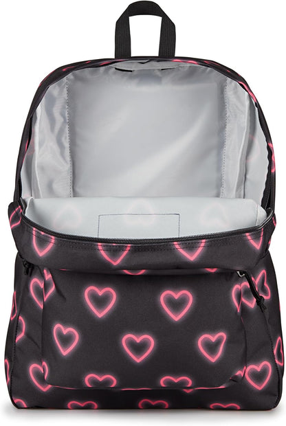 JanSport SuperBreak One Backpacks - Durable, Lightweight Bookbag with 1 Main Compartment, Front Utility Pocket with Built-in Organizer - Premium Backpack, Black - Colors B
