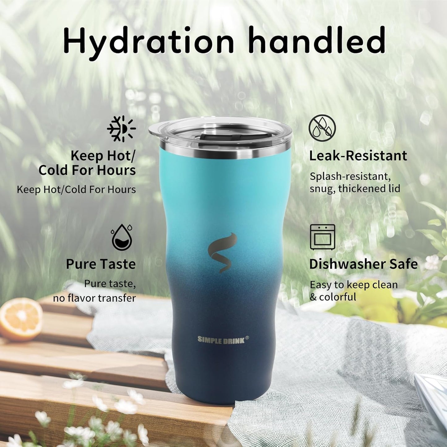 20Oz Insulated Tumbler With Straw And Lid, Stainless Steel Coffee Cup, Double Wall Vacuum Travel Mug,Spill proof Iced Coffee Tumbler, Beach tumbler, Green Red Tumbler