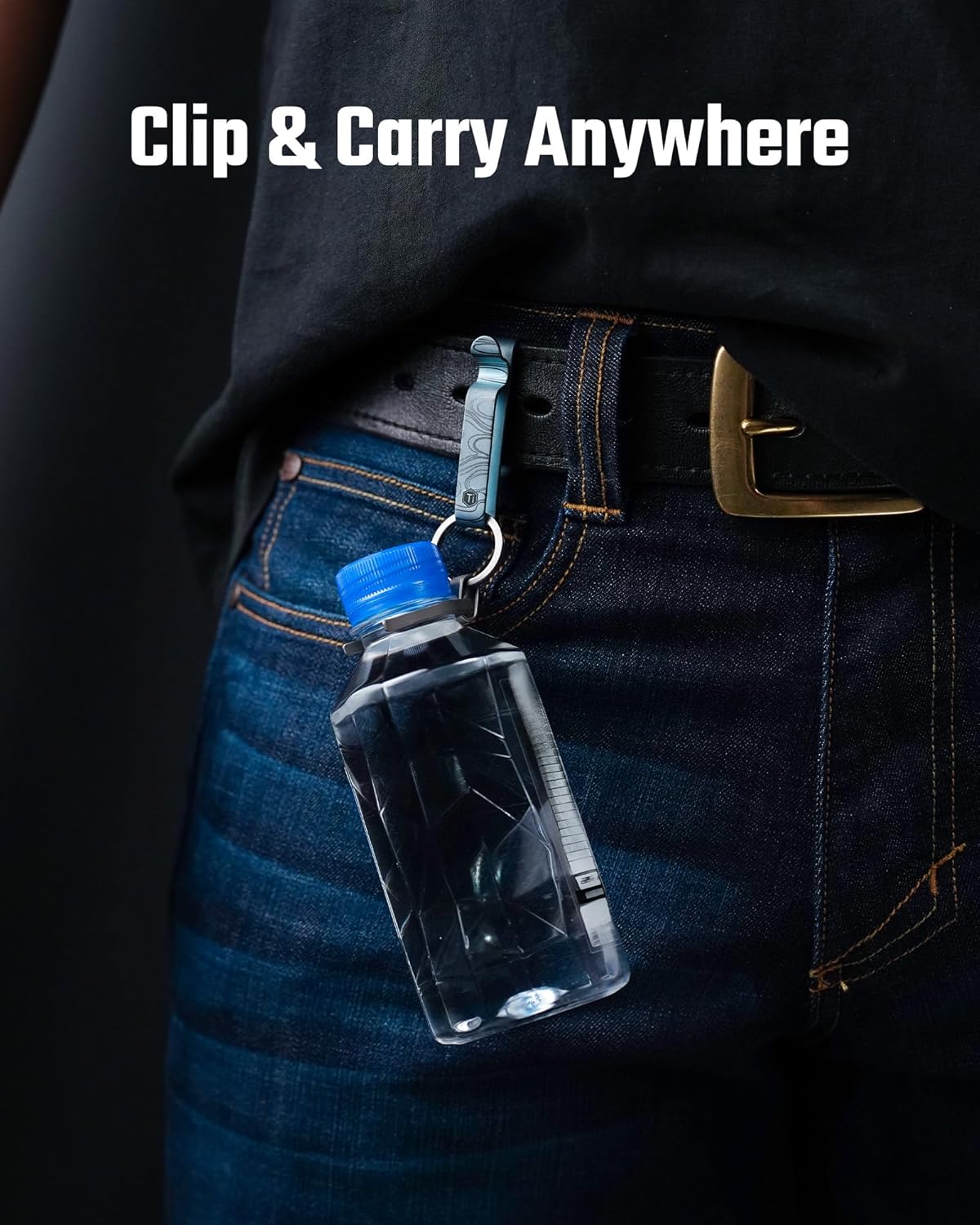 KeyUnityWater Bottle Clip, Lightweight EDC Water Bottle Holder for Hiking, Camping, and Everyday Carry