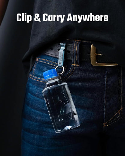 KeyUnityWater Bottle Clip, Lightweight EDC Water Bottle Holder for Hiking, Camping, and Everyday Carry