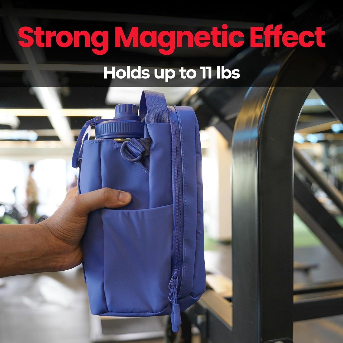 MAGNACE Magnetic Gym Bag Bundle, 3-in-1 Set with Water Bottle Holder, Magnetic Pouch, Towel & Sling Bag – For Men & Women