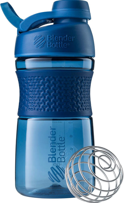 BlenderBottle SportMixer Shaker Bottle Perfect for Protein Shakes and Pre Workout, 20-Ounce, Teal