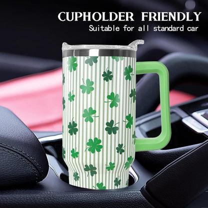 Ceovfoi 40 oz Pickleball Coffee Mug Vacuum Insulated Travel Tumbler with Handle, Lid & Straw - Perfect Pickleball Gifts for Players, Coaches, Lovers | Pickleball Accessories