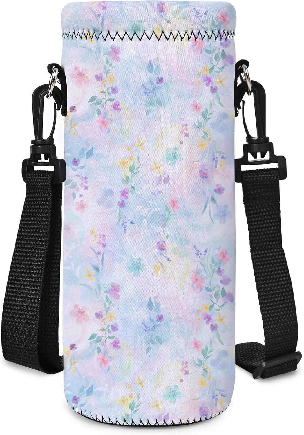 Neoprene 500ML/750ML/1000ML Water Bottle Bag Carrier, Portable Insulated Bottle Sling Holder Case Pouch with Adjustable Shoulder Strap for Men Women Walking Hiking Running