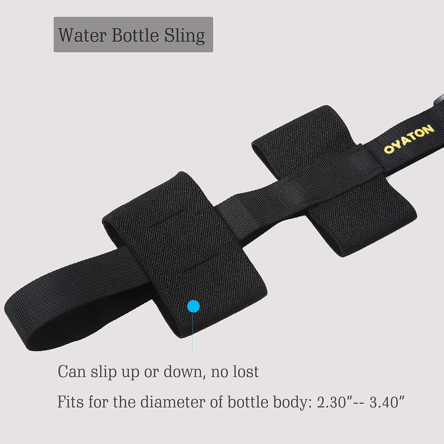 Universal Water Bottle Carrier Sling with Adjustable Shoulder Strap for Walking Short Hiking, Water Bottle Holder for 16-64 oz Wide Mouth Bottles (Exclude Water Bottle)