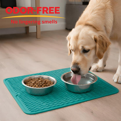 Silicone Drying Mat 16 × 12 – Gray Non-Slip Sink Mat for Kitchen Counter, Heat-Resistant Food-Grade Dish Pad, Easy-Clean Multipurpose Drawer Liner (Gray, 16'' x 12'')