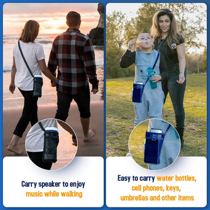 Water Bottle Holder with Strap, Premium Water Bottle Carrier with Strap Easy Clean, Light Water Bottle Carrier Bag, Water Bottle Holder with Pocket for Hiking, Walking, Travel