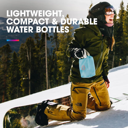 HydraPak Stow Collapsible Water Bottle – 350ml, 500ml, 1L – Ultralight, Leak-Proof, BPA-Free, Filter Compatible Travel & Hiking Flask