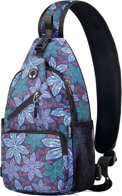 Javolto Sling Bag for Men Crossbody Backpack, Small Sling Backpack Mens Shoulder Bag, Casual Daypack Hiking Bag for Travel