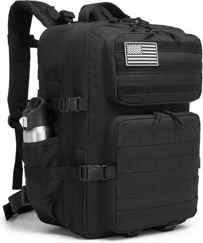 Wotony Military Tactical Backpack for Men Waterproof Daypack 3 Day Assault Pack Molle Bag with Water Bottle Holder