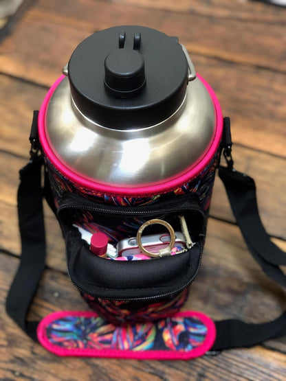 24-30oz 750ml Water Bottle Carrier with Shoulder Strap, Water Bottle Insulator - Midnight Mums