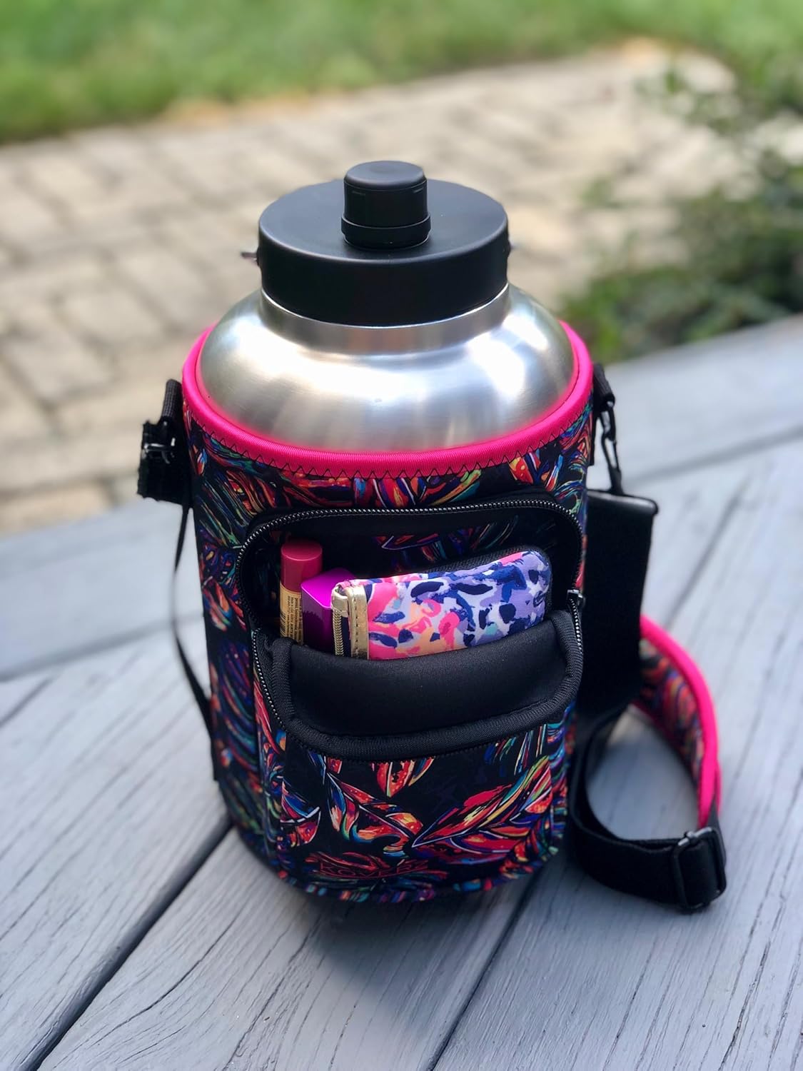 24-30oz 750ml Water Bottle Carrier with Shoulder Strap, Water Bottle Insulator - Midnight Mums