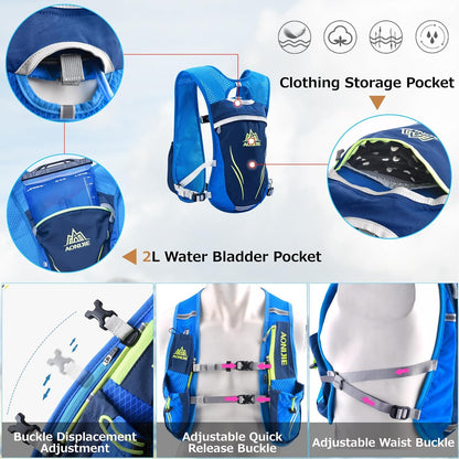 Azarxis Running Water Bottles Flask BPA Free Leakproof Hydration Vest Packs Waist Belt Replacement for Triathlon Marathon Hiking Cycling Climbing Runner