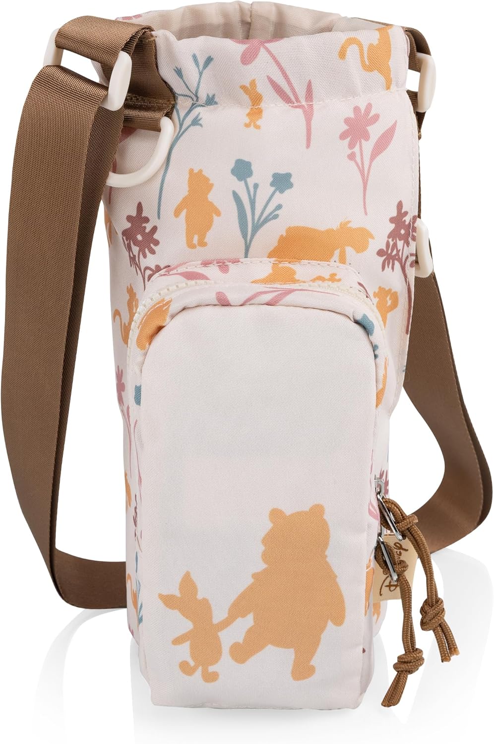 Picnic TIME Eclipse 40 oz Tumbler Tote and Crossbody Drink Carrier, Water Bottle Holder with Adjustable Shoulder Strap and Zipper Phone Pocket