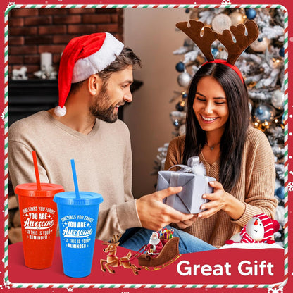 24 Pack Plastic Tumblers with Lids and Straw, Reusable Cups with Lids and Straws Colorful Cups for Cold Drink Iced Coffee, Plastic Tumbler Bulk for Party Birthday Gifts (24 oz, Stylish Colors)