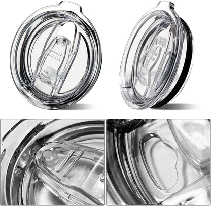 20oz Tumbler Replacement Lids Spill Proof Splash Resistant Lids Covers for 3.25in Cup Mouth Compatible with Classic Stainless Steel Tumblers YETI Rambler Atlin, Beast Juro SUNWILL Cup (2 Pack)