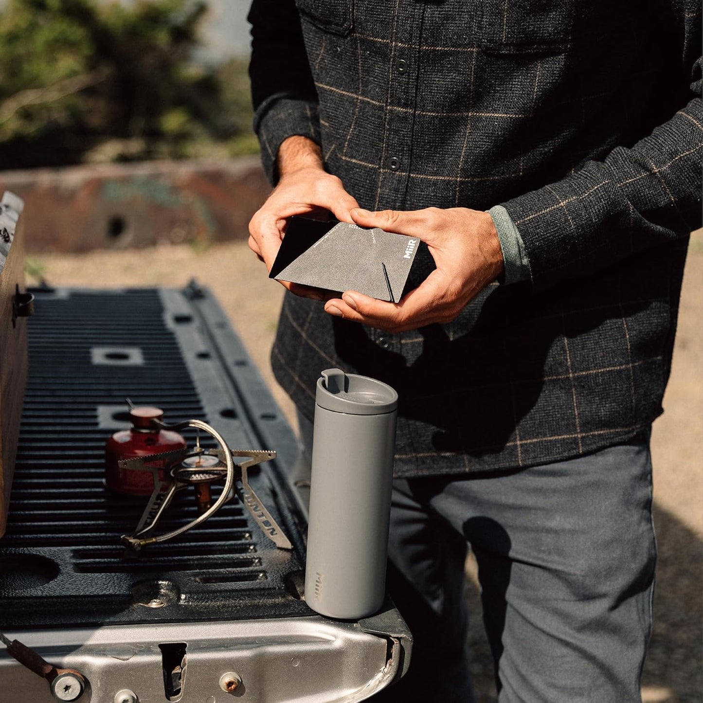 MiiR Flip Traveler 16oz - Double-Wall Vacuum Insulated with Flip Lid, BPA-Free Stainless Steel Construction, Insulated Tumbler for Hot or Cold Drinks