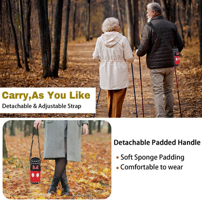 Water Bottle Carrier Bag 25oz/32oz Water Bottle Pouch Holder Adjustable Shoulder Strap Neoprene Water Bottle Sling Bag with Phone Pocket Insulated Tumbler Accessories for Walking