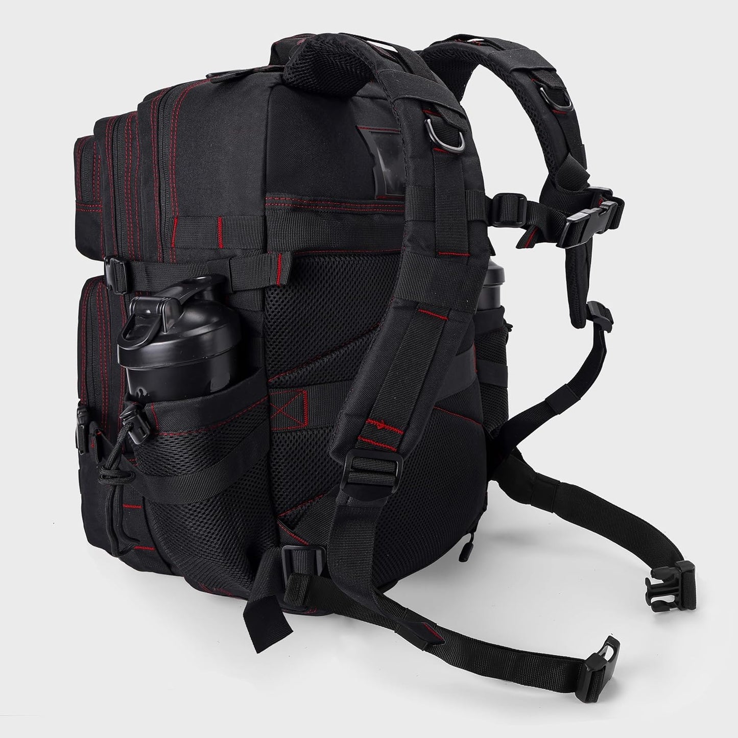 LHI Military Tactical Backpack for Men and Women 45L Army 3 Days Assault Pack Bag Large Rucksack with Molle System - Black - Colors B
