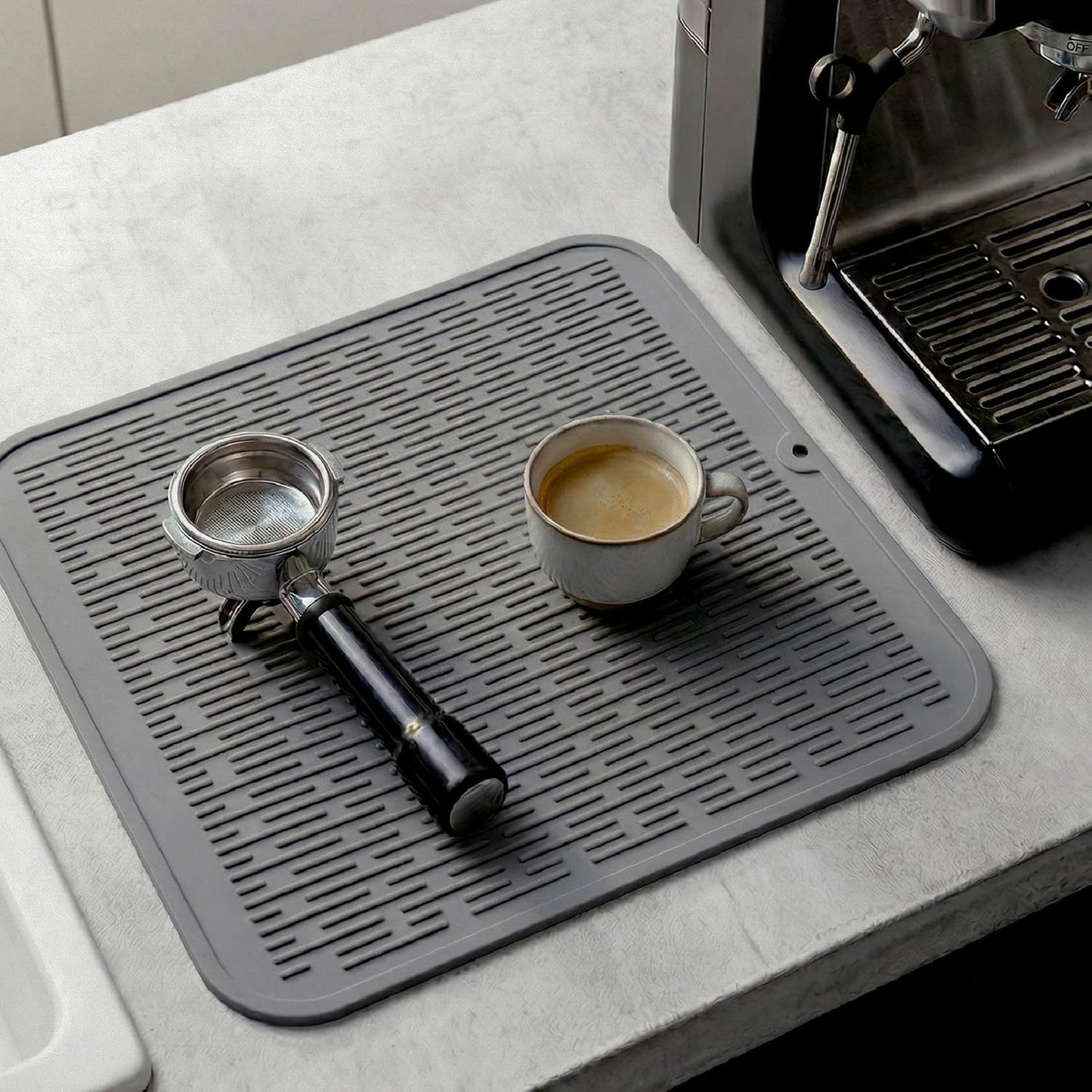 MicoYang Silicone Dish Drying Mat for Multiple Usage,Easy clean,Eco-friendly,Heat-resistant Silicone Mat for Kitchen Counter,Sink,Bar,Bottle,or Cup Green M 17 inches x 6 inches