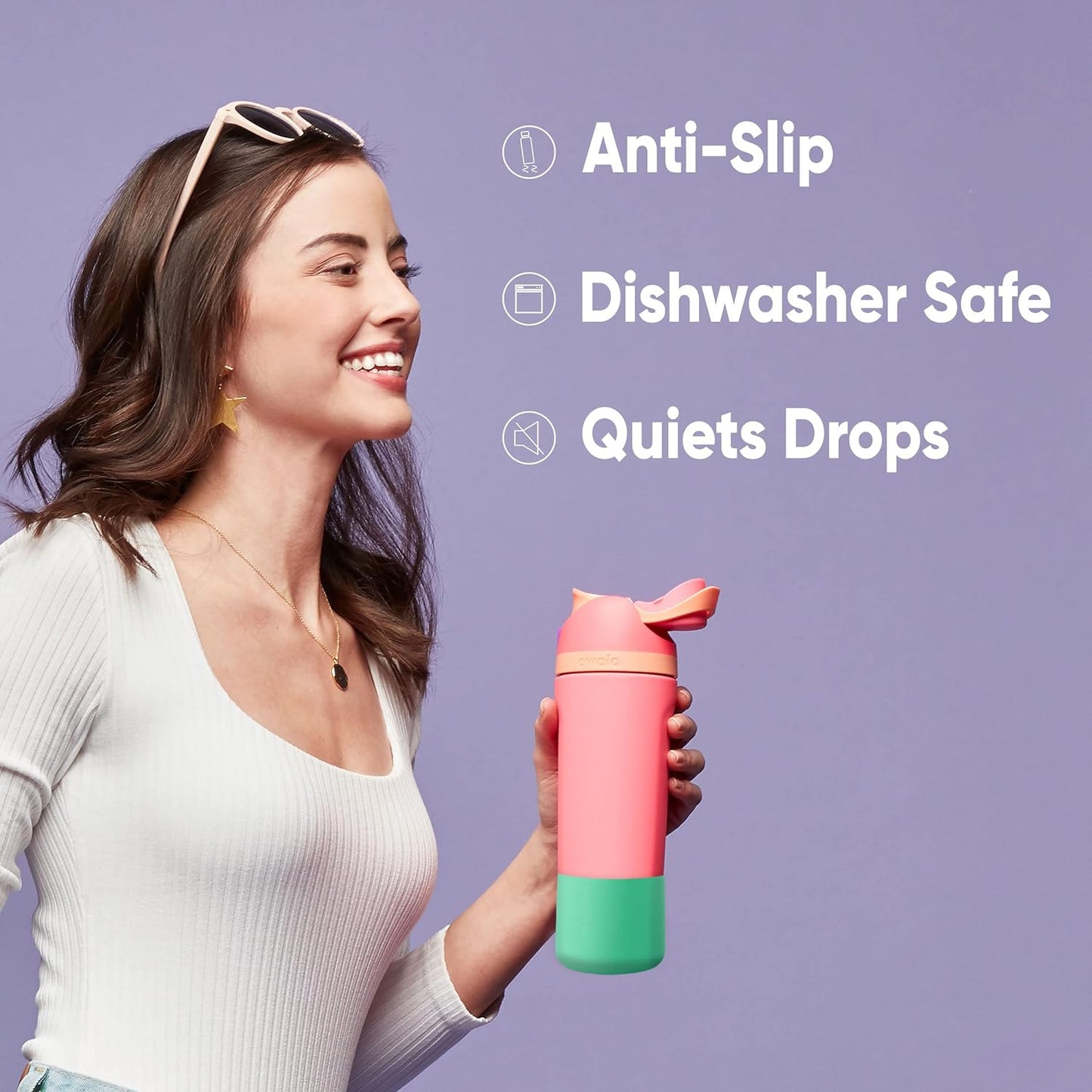 Owala Silicone Boot Accessory for Stainless Steel Water Bottles, Anti-Slip Dent Protective Sleeve, Protects FreeSip, Black, Made 40 Oz Water Bottle