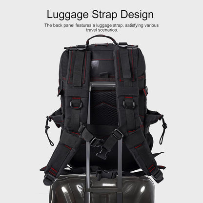 LHI Military Tactical Backpack for Men and Women 45L Army 3 Days Assault Pack Bag Large Rucksack with Molle System - Black - Colors B