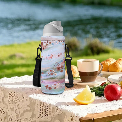 AUPET Water Bottle Bag Carrier,24oz/32oz Insulated Neoprene bottle Sling Holder Case Pouch Cover for 1000ML/750ML Bottles with Shoulder Strap for walking