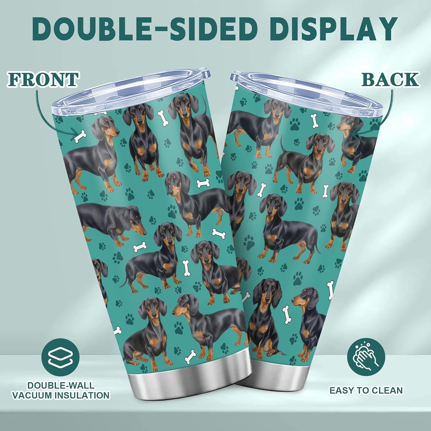 Beagle Gifts for Women Men, 40oz Stainless Steel Insulated Tumbler Travel Cup Mug, Funny and Unique Beagle Gifts for Dog Lover - Colors A