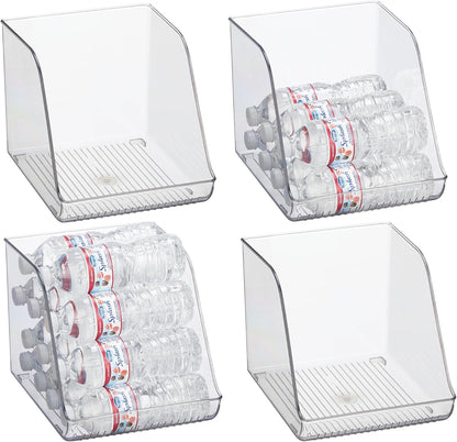 iDesign Water Bottle Organizer for Fridge or Pantry - Clear - Made in USA