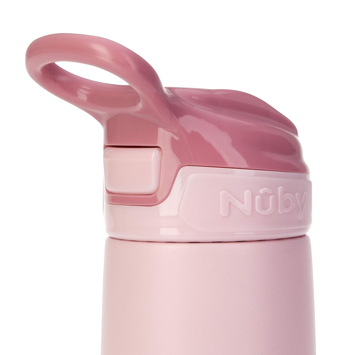 Nuby Thirsty Kids No Spill Flip-It Reflex Stainless Steel Travel Cup or Water Bottle - 10 Oz - 18+ Months - Blue - Back to School Essentials