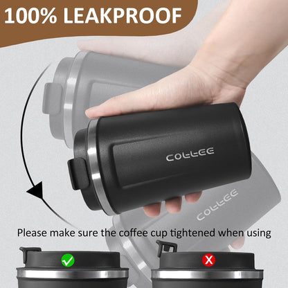 4 Pack Travel Coffee Mug 17oz Insulated Coffee Cup with Lid, Reusable Thermal Coffee Cup Stainless Steel Coffee Tumbler to Keep Hot & Cold Drinks for Car, Daily, Travel and Gifts, Multicolor
