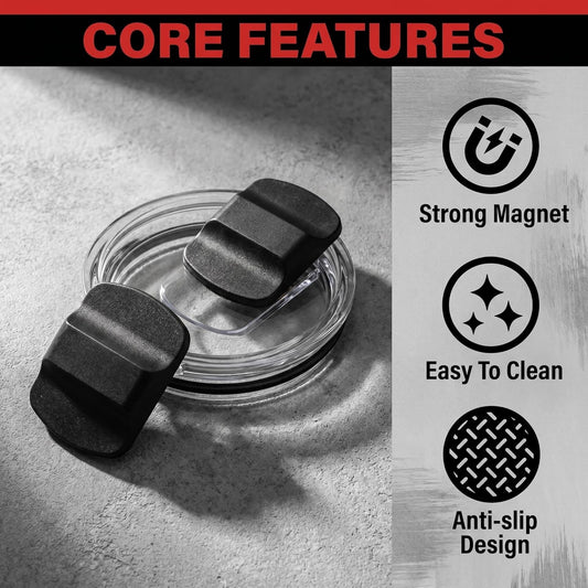 2 Pcs Magnetic Slider Replacement Block, Slider Lid Magnet for Yeti Lids 10 oz, 14oz, 16 oz, 20 oz, 26 oz, 30 oz (Black+Black)