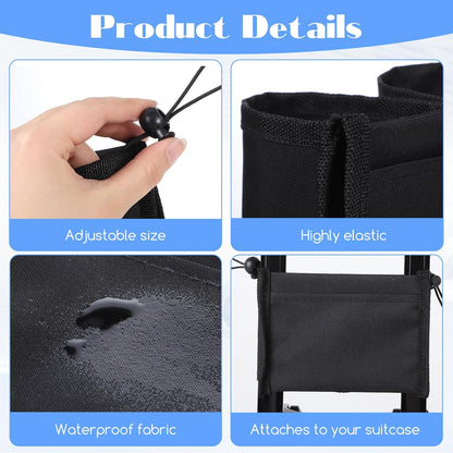 Luggage Travel Cup Holder Free Hand Drink Carrier Carry on Beverage Cup Holder Attachment Fits Roll on Suitcase Handles Business People, Travel Essentials