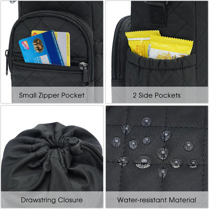 sportsnew Water Bottle Holder 40oz Crossbody Insulated Cup Sleeve Water Bottle Carrier Sling Bag with Phone Pocket, Walking