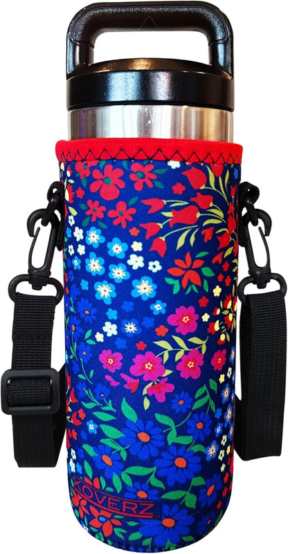 24-30oz 750ml Water Bottle Carrier with Shoulder Strap, Water Bottle Insulator - Midnight Mums