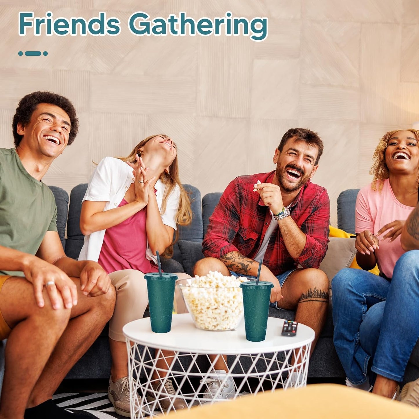 24 Pack Plastic Tumblers with Lids and Straw, Reusable Cups with Lids and Straws Colorful Cups for Cold Drink Iced Coffee, Plastic Tumbler Bulk for Party Birthday Gifts (24 oz, Stylish Colors)
