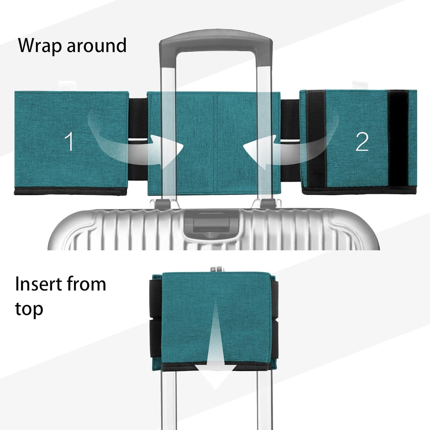 Perilogics Luggage Travel Cup Holder Hands Free Drink Caddy for Suitcase Handle. Perfect Airplane Travel Essential Accessory Gift for Frequent Traveler, Flight Attendant or with Children (Dark Gray)
