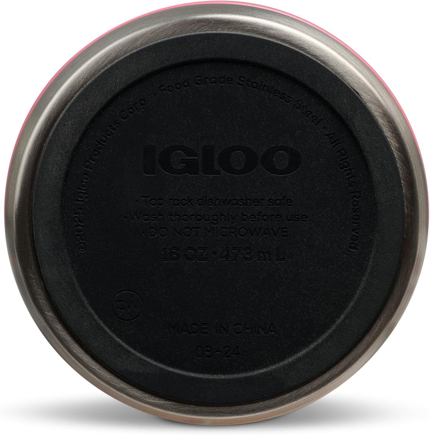 Igloo 20 oz Stainless Steel Tumbler | Sport Sipper Bottle | Thrift Pink