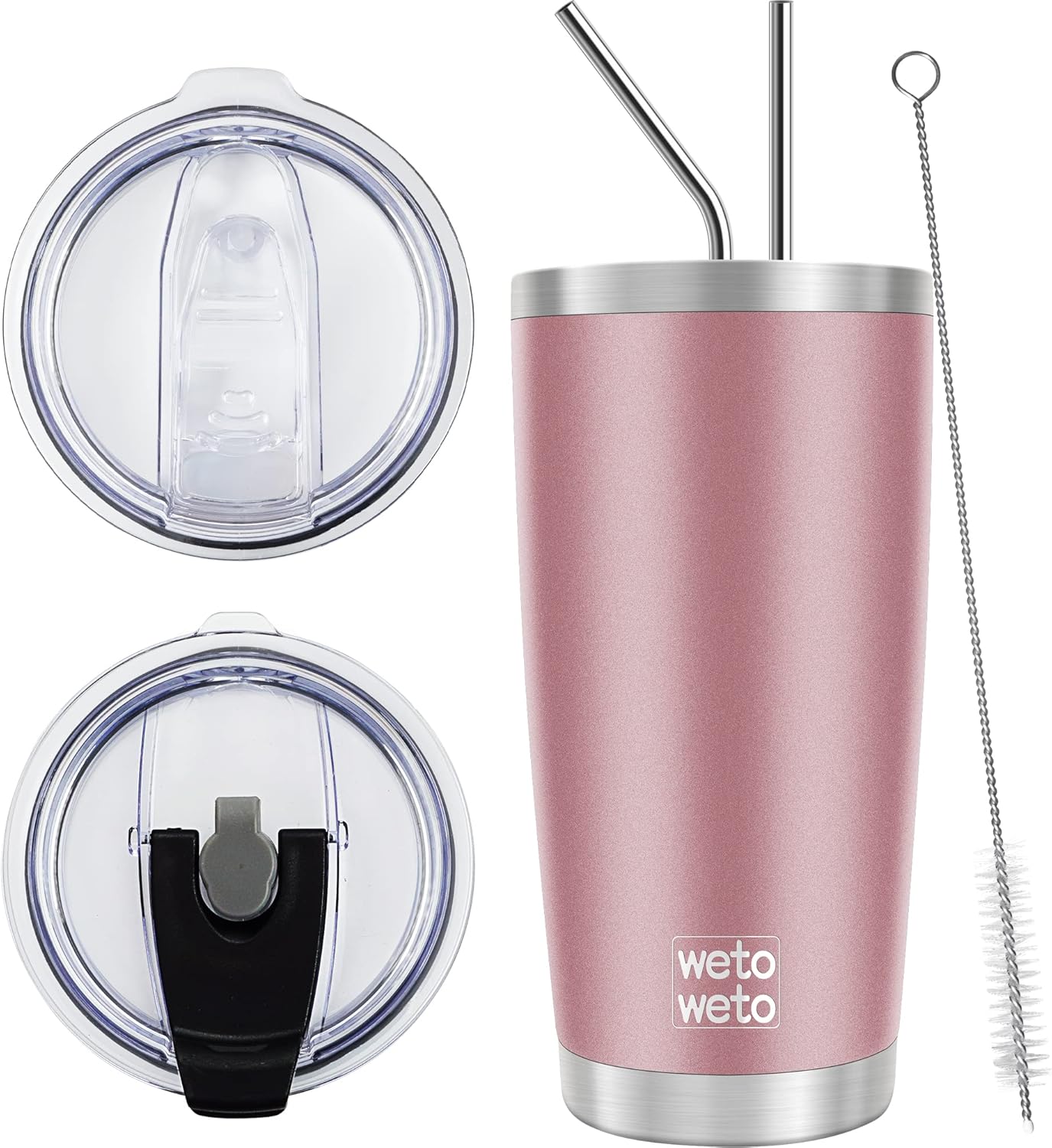 WETOWETO 20oz Tumbler, Stainless Steel Vacuum Insulated Coffee Travel Mug, Double Wall Powder Coated Insulated Coffee Mug Travel Mug with Lid Thermal Cup for Outdoor (Navy Blue, 1 Pack)