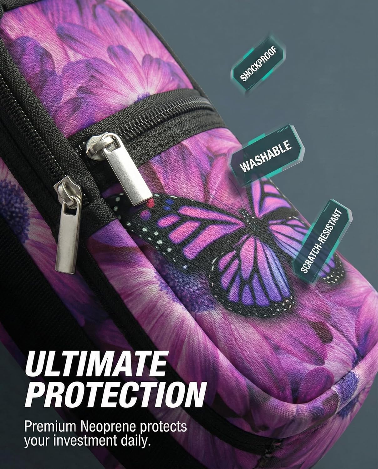 AUPET Water Bottle Sling Bag Sleeve Holder Carrier 25/32/40/64 oz,Insulated Crossbody Water Bottle Case Cover with Strap and Pockets for Men/Women Walking Hiking